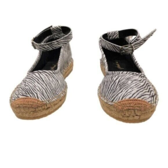 NWT Free People Black & Grey Zebra Print Bohemian Espadrilles EU38/US8 - Picture 10 of 15